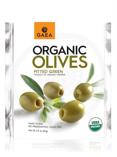 Organic pitted green olives from Chalkidiki "Gaea" 2.3oz