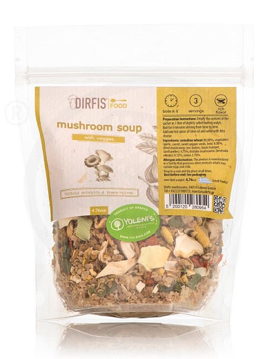 Mushroom soup with vegetables from Evia "Dirfis" 135g