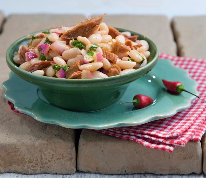 Salat mit Thunfisch und Bohnen