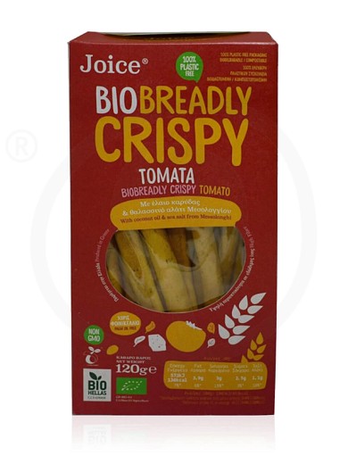 Βιολογικά κριτσίνια με τομάτα, έλαιο καρύδας & αλάτι «BioBreadly Crispy» "Joice Foods" 120g