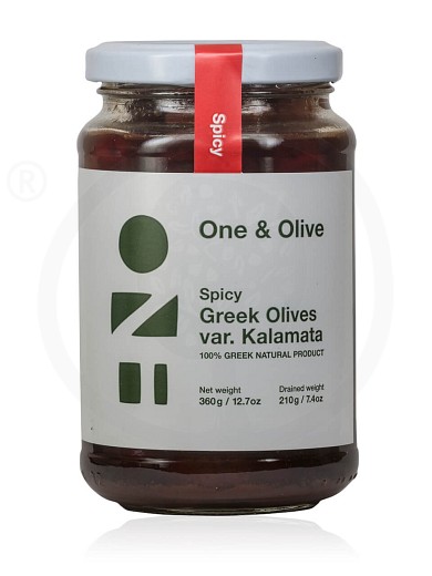 Πικάντικες ελιές Καλαμών «One & Olive» "Olive Ergo Anagnostopoulos" 360g